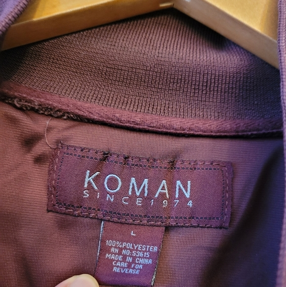 Lightweight Varsity Jacket - Maroon w/ Black Sleeves (Large) - Picture 2 of 5